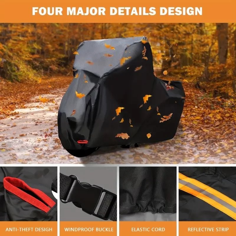 Prelata husa neagra cu puf argintiu interior moto scuter XL 230cmx125cm­x95