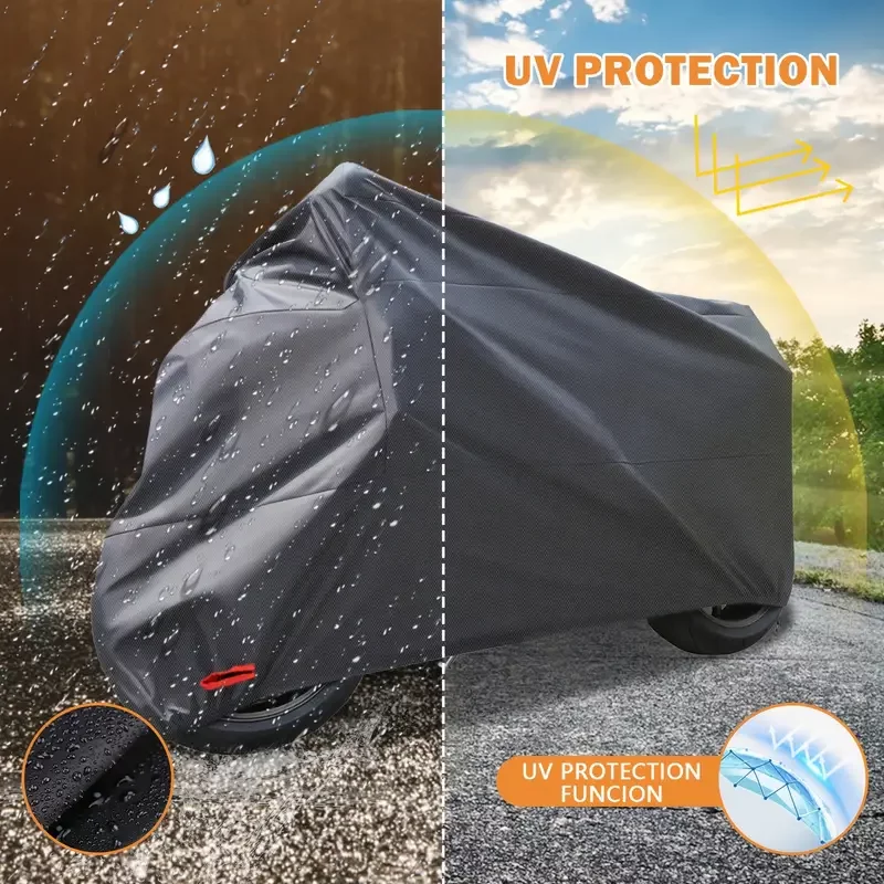 Prelata husa neagra cu puf argintiu interior moto scuter XL 230cmx125cm­x95